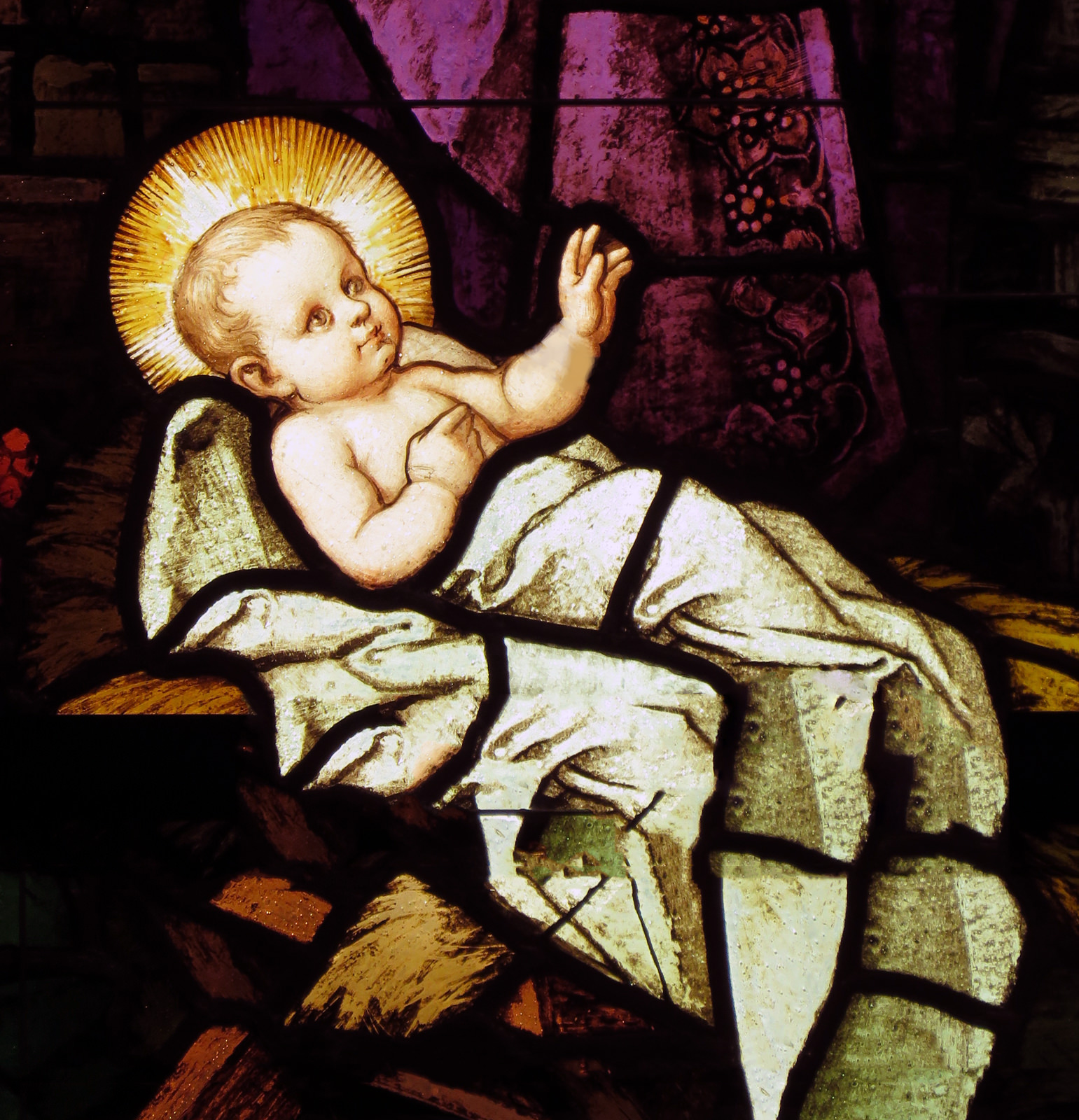 Nativity Window Detail at Saint Germaine