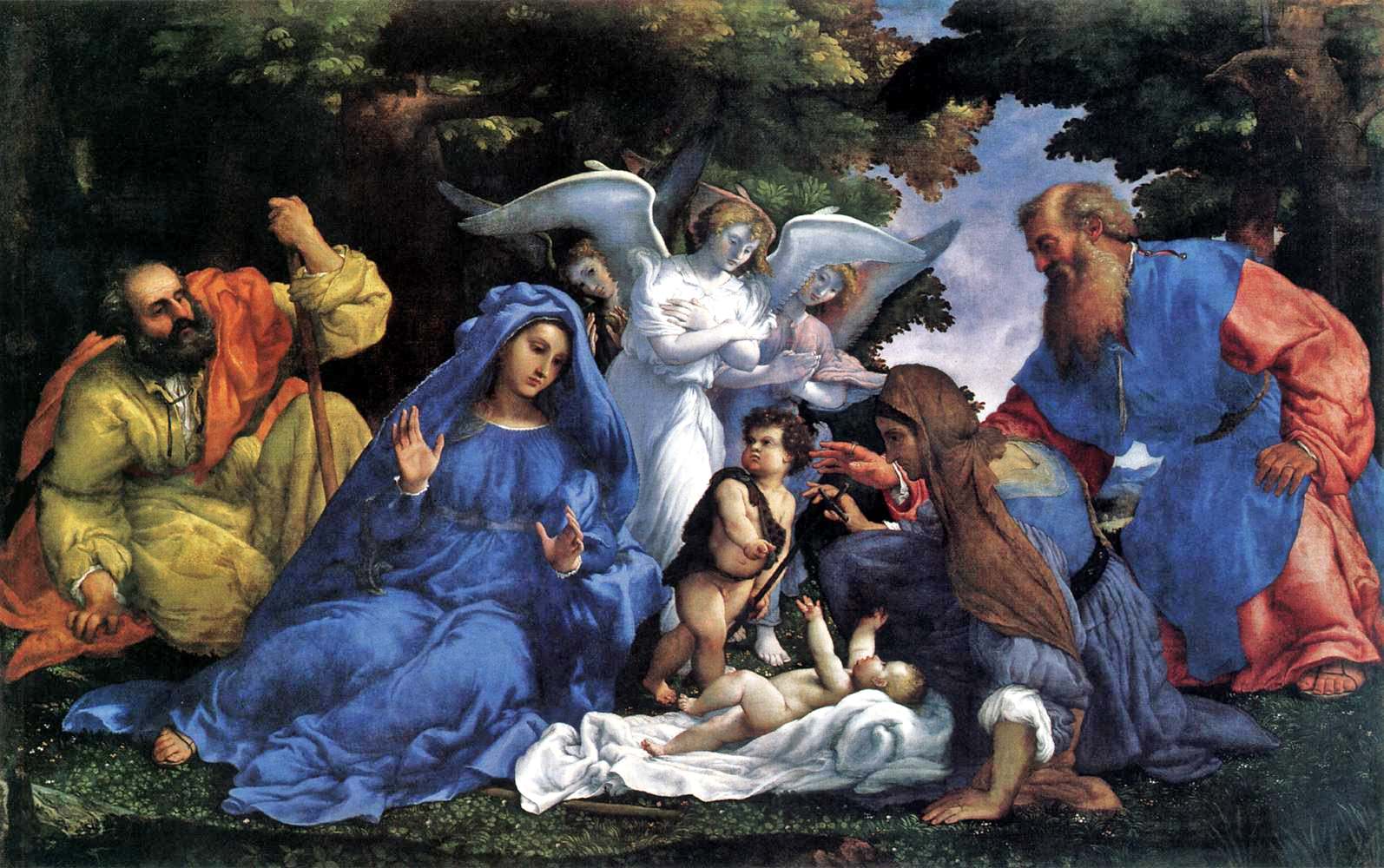 Holy Family with Angels and Saints